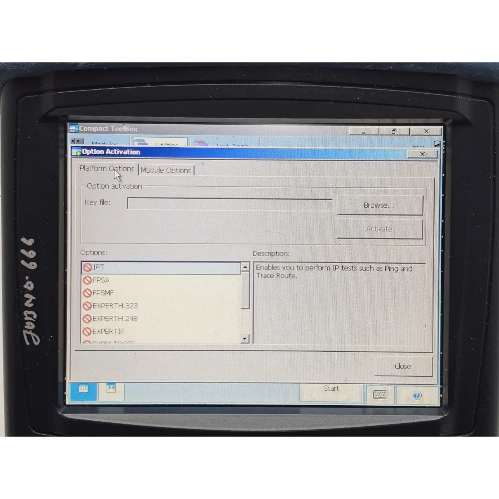 EXFO FTB-200 V2 Mainframe + FTB-5240S-P OSA INB (in-band OSNR) & ADV Options