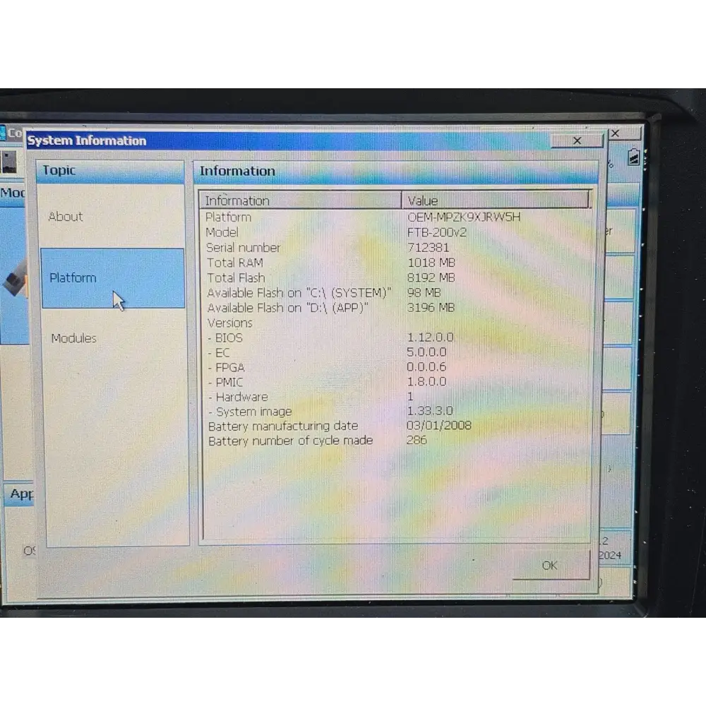 EXFO FTB-200 V2 Mainframe + FTB-5240S-P OSA INB (in-band OSNR) & ADV Options