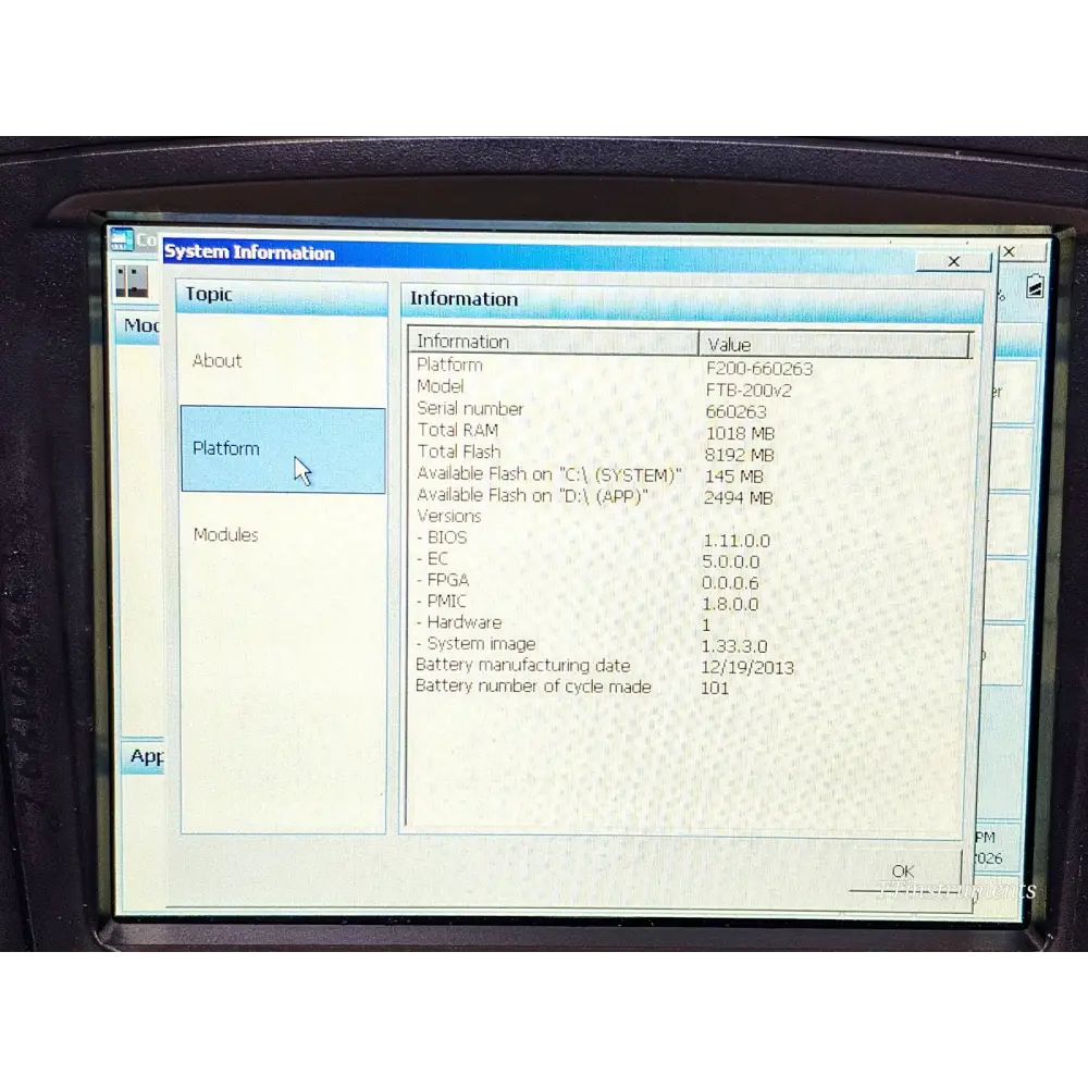 EXFO FTB-200 V2 mainframe angled three-quarter view showing overall portable form factor