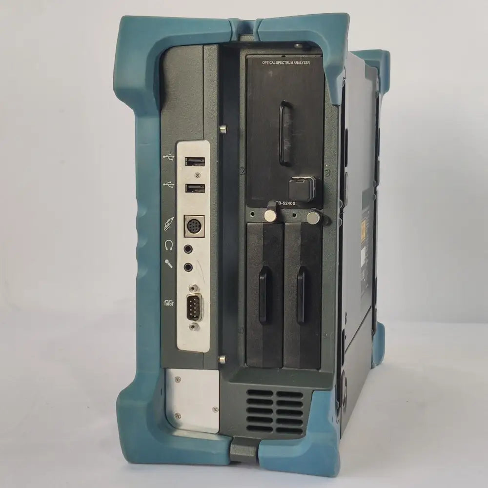 EXFO FTB-500 rear panel showing power input and connectivity ports