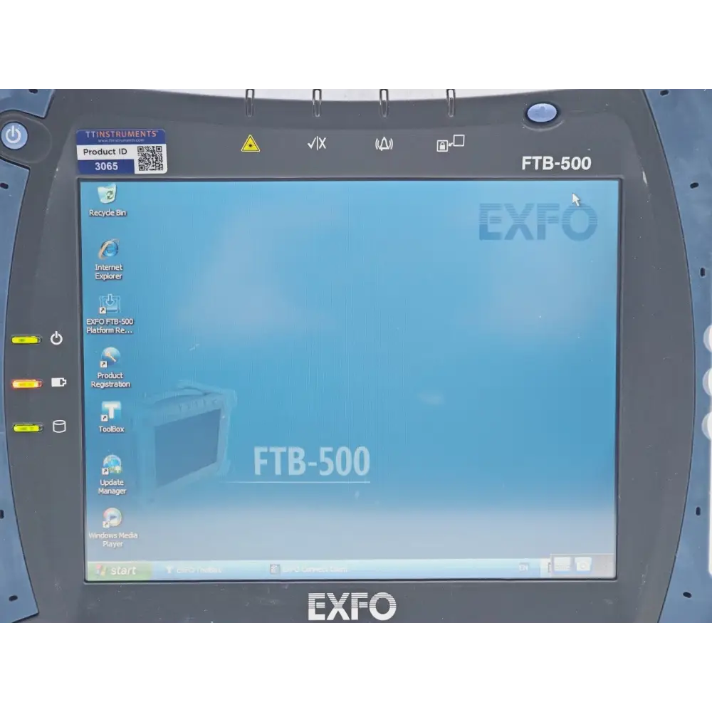 EXFO FTB-500 portable optical test mainframe three-quarter angle view