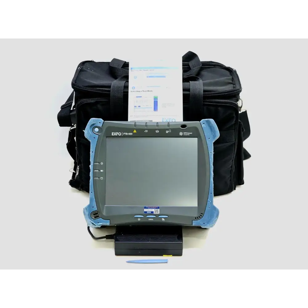 EXFO FTB-500 mainframe with FTB-5240S-P optical spectrum analyser module, front view