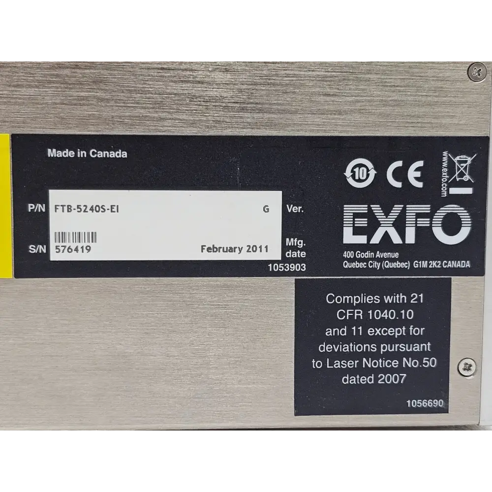 EXFO FTB-5240S OSA Optical Spectrum Analyzer 1250-1650 nm.9