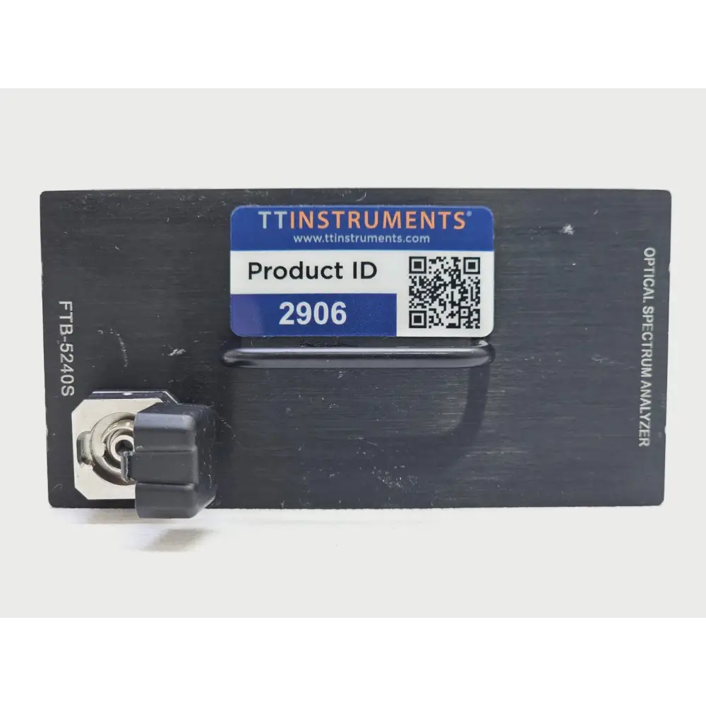 EXFO FTB-5240S OSA module rear connector end showing multi-pin platform interface connector and optical input port