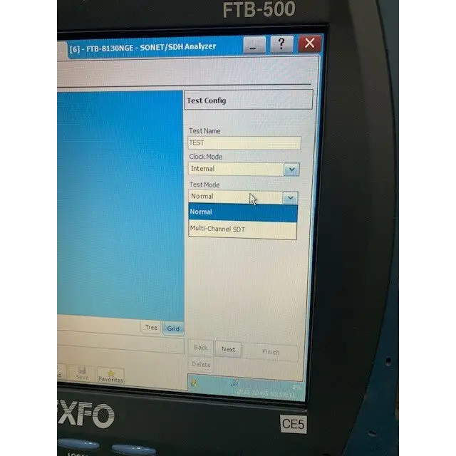 EXFO FTB-8130NGE module inserted into FTB-500 mainframe platform