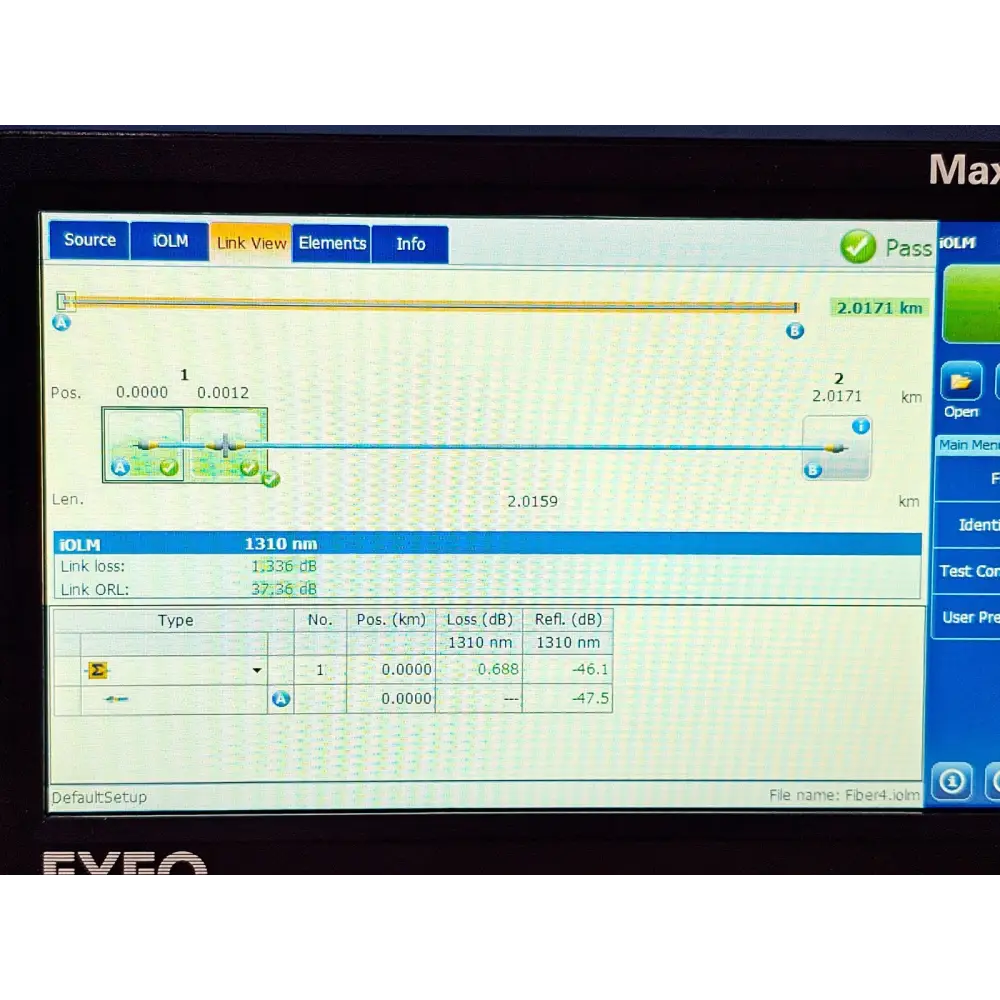 EXFO MAX-715B-M1 MaxTester compact handheld OTDR unit overall condition view