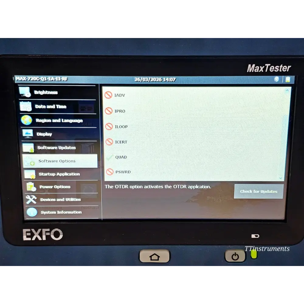 EXFO MAX-720C-Q1 QUAD SM MM OTDR iOLM MaxTester 1310/1550 & 850/1300 nm with PM.11