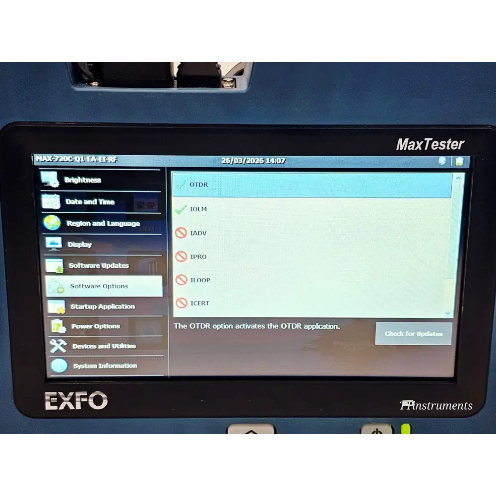 EXFO MAX-720C-Q1 QUAD SM MM OTDR iOLM MaxTester 1310/1550 & 850/1300 nm with PM.10