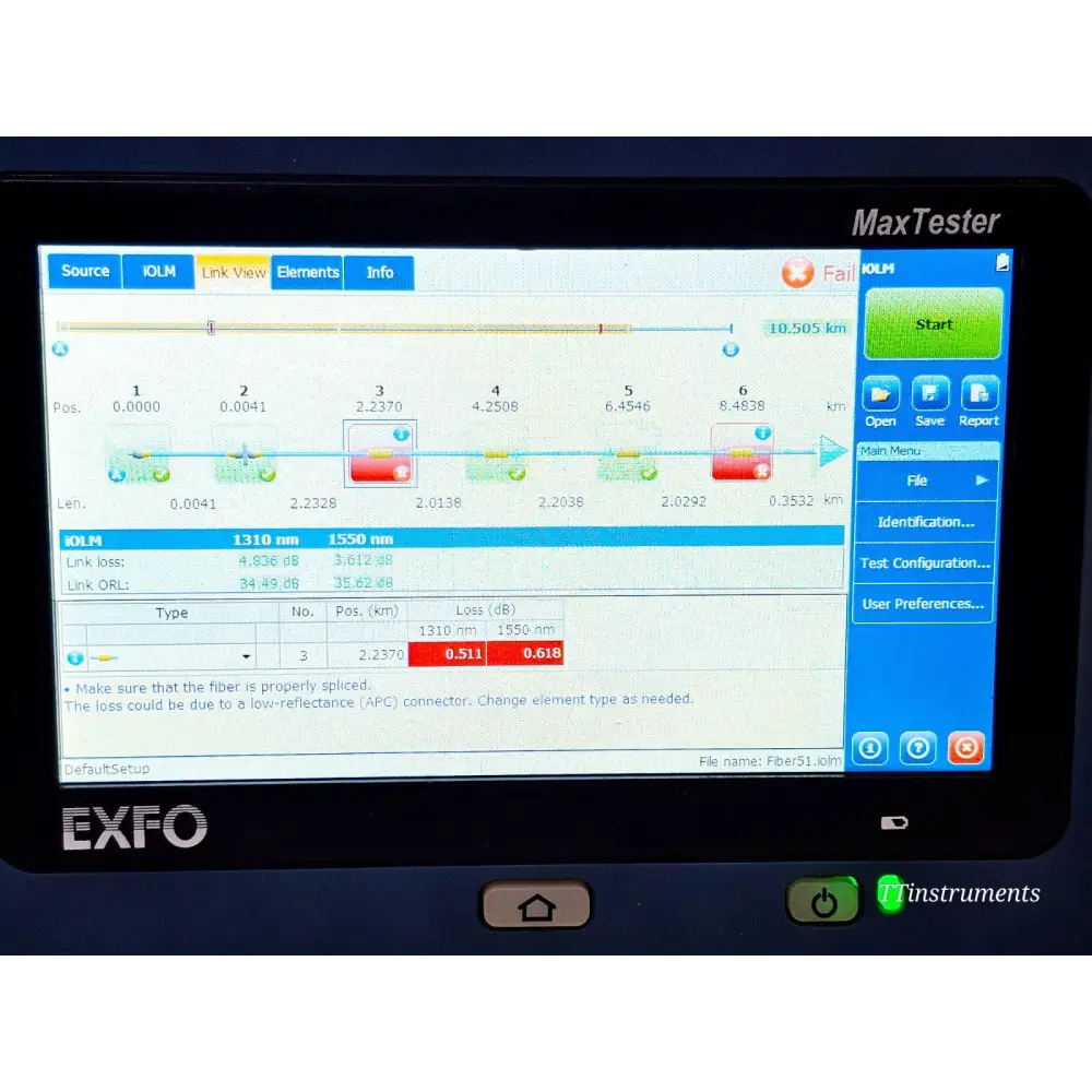 EXFO MAX-730C-SM8 SM MaxTester iOLM 1310/1550 & 1650 LIVE with PM + VFL13