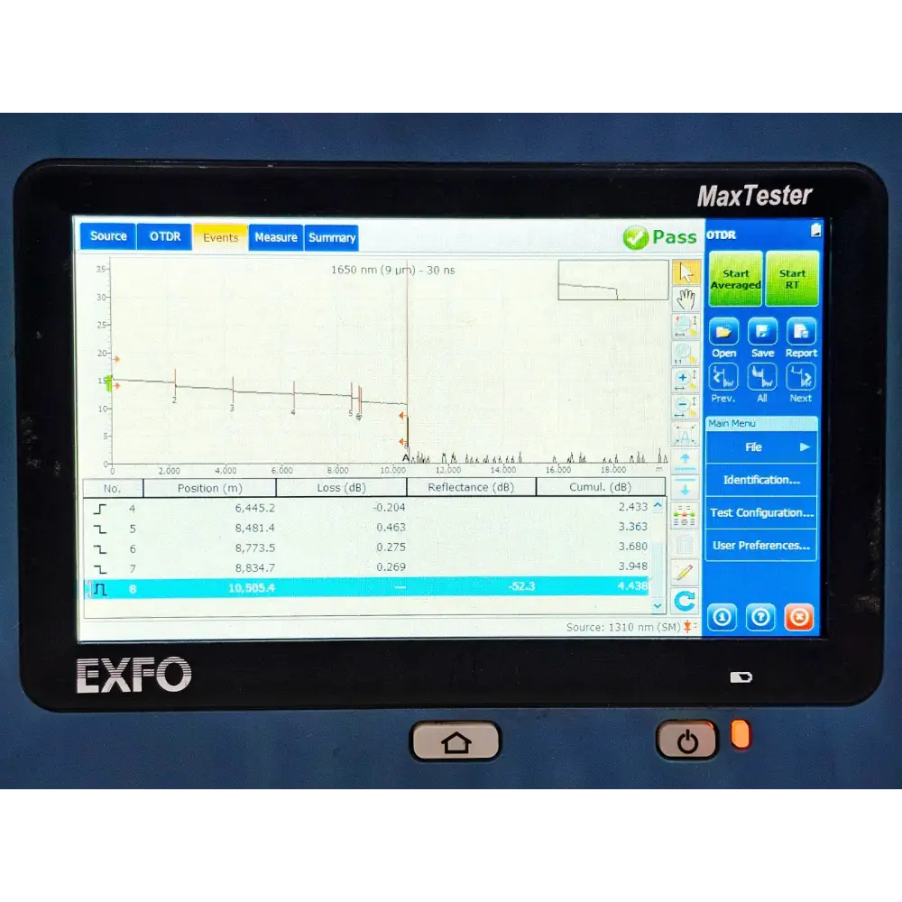 EXFO MAX-730C-SM8 MaxTester iOLM OTDR 1310 1550 1650nm unit and complete accessory set