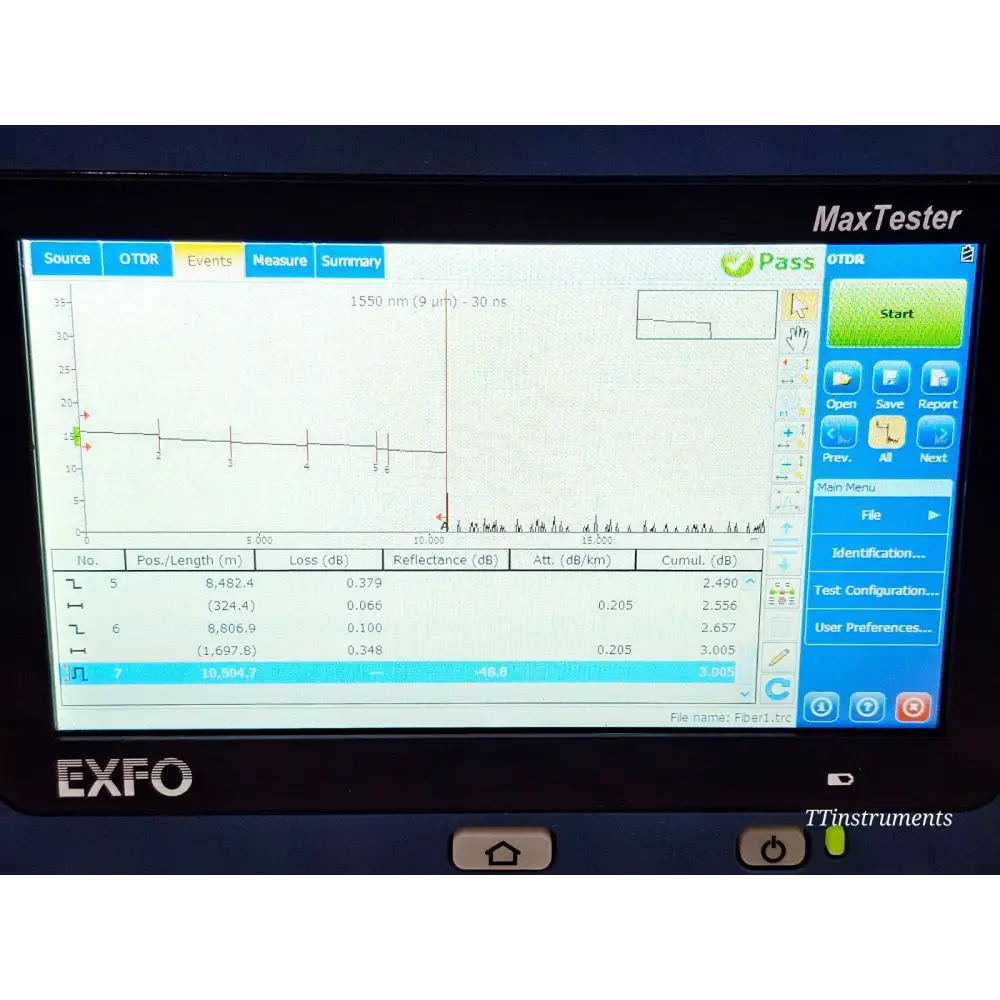 EXFO MAX-730C-SM8 SM OTDR iOLM MaxTester 1310/1550 & 1650 LIVE  with PM + VFL15