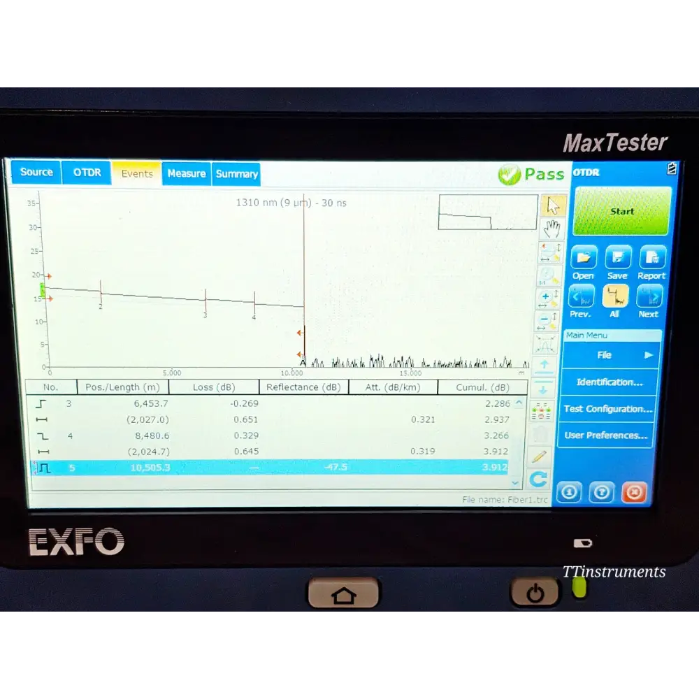 EXFO MAX-730C-SM8 SM OTDR iOLM MaxTester 1310/1550 & 1650 LIVE  with PM + VFL14