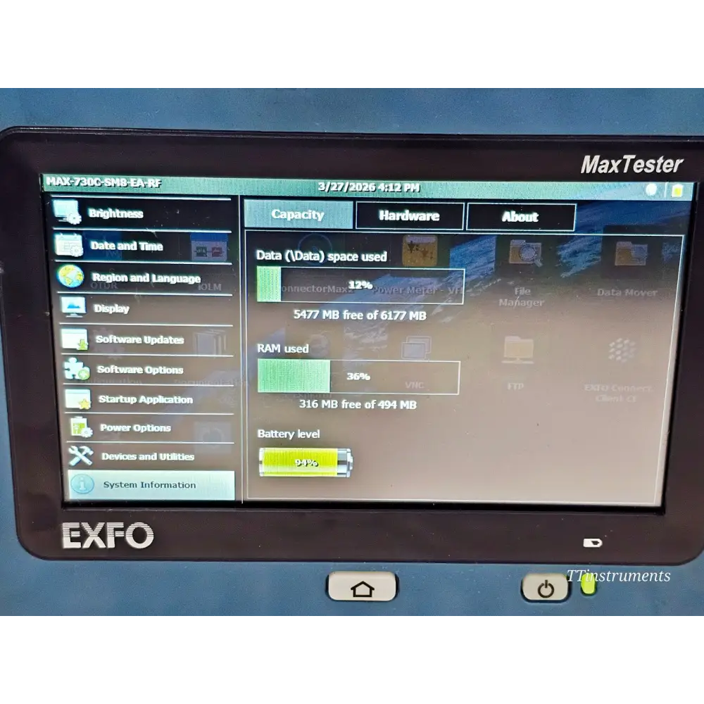 EXFO MAX-730C-SM8 SM OTDR iOLM MaxTester 1310/1550 & 1650 LIVE  with PM + VFL8