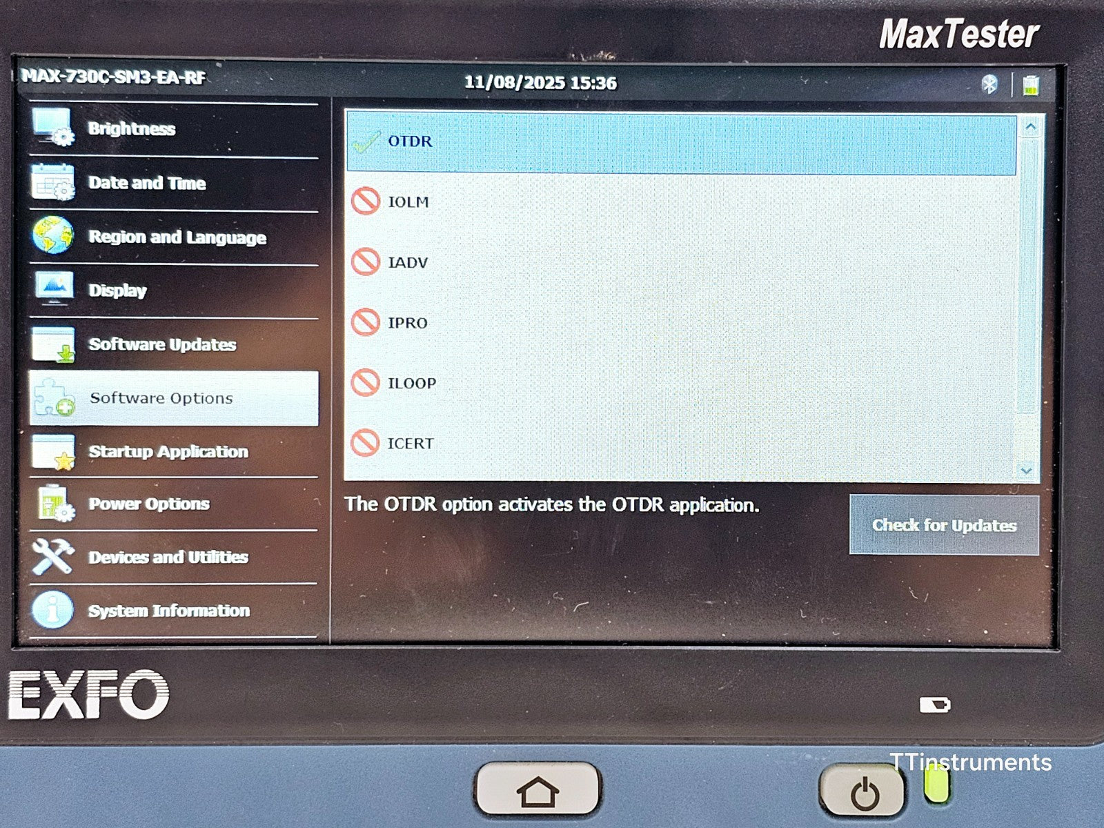 EXFO MaxTester MAX-730C-SM3 OTDR 1310/1550/1625 MFD 2023