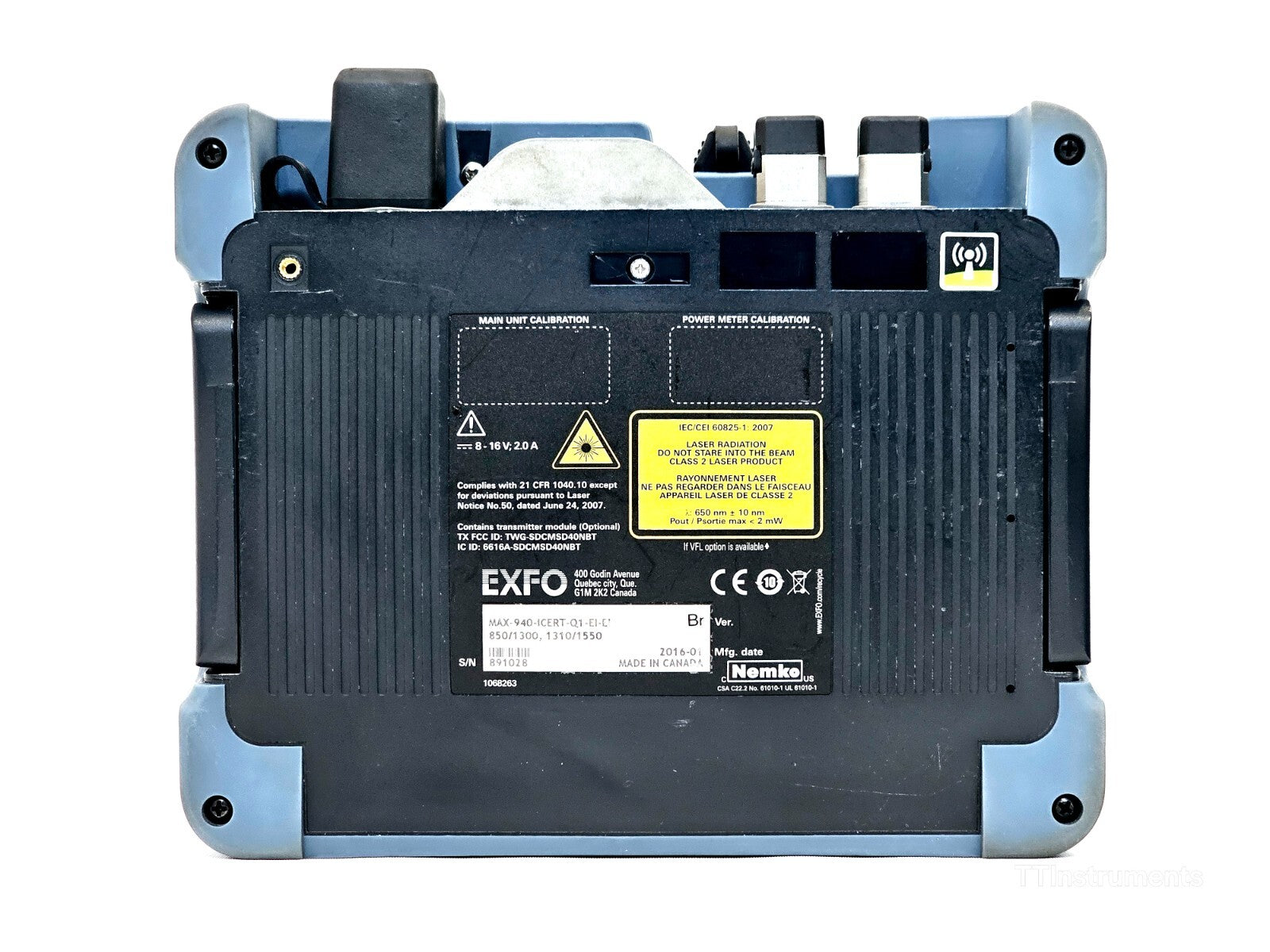 EXFO OLTS 940 ICERT QUAD 850/1300/1310/1550 nm SM MM Optical Loss Tester MAX 940