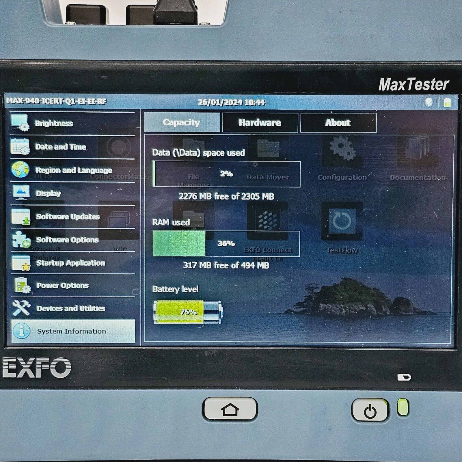 EXFO OLTS 940 ICERT QUAD 850/1300/1310/1550 nm SM MM Optical Loss Tester MAX-940