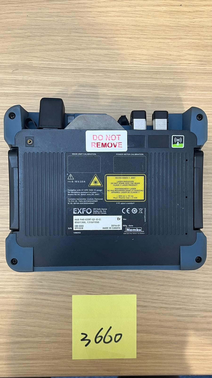 EXFO OLTS 940 ICERT QUAD 850/1300/1310/1550 nm SM MM Optical Loss Tester MAX 940