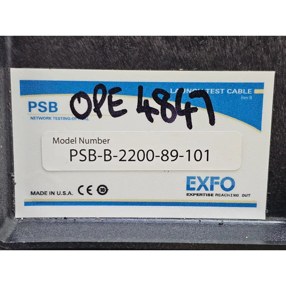 EXFO PSB-B-2200-89-101 launch test cable connector end detail single-mode