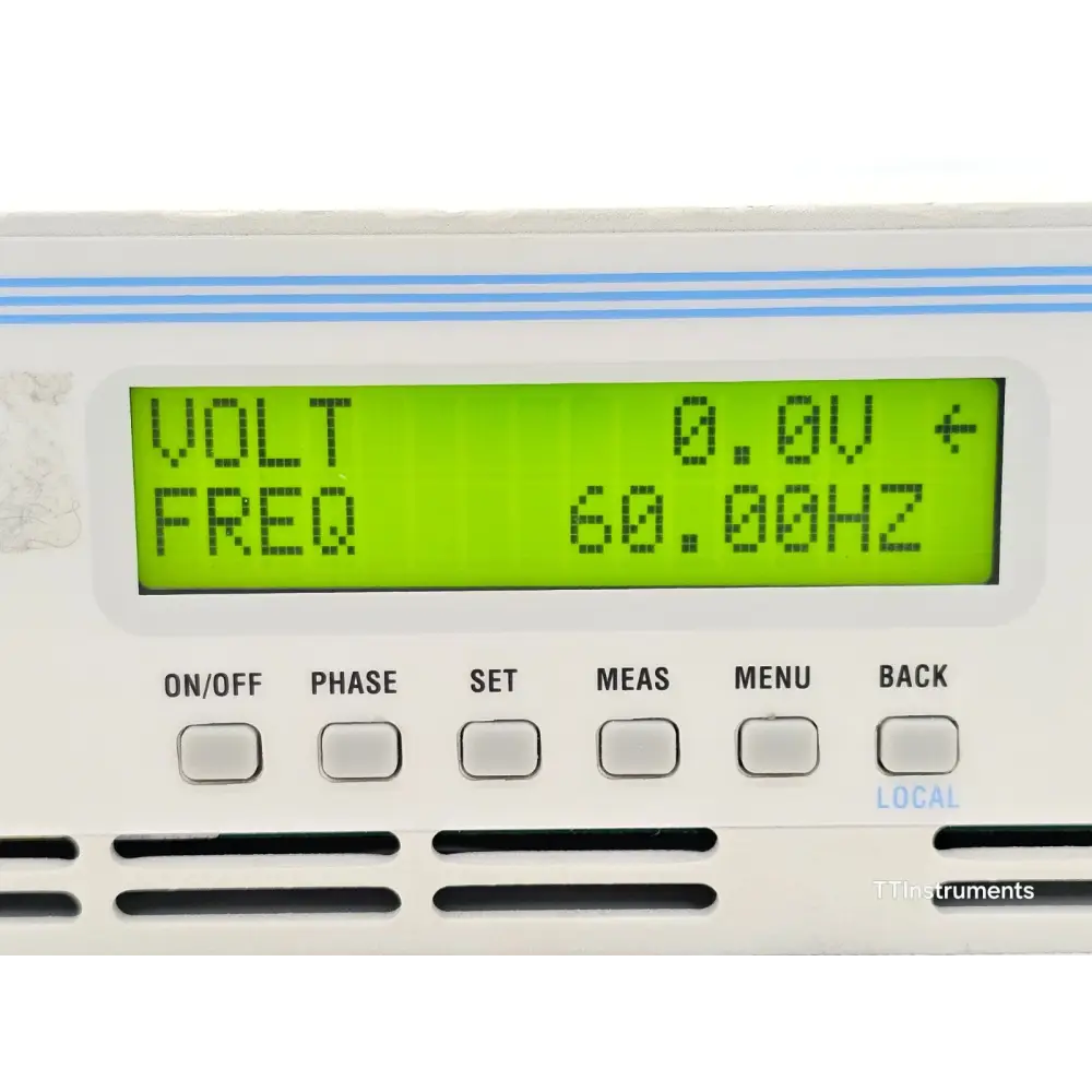 California Instruments 1501IX rear panel power input and output terminals detail