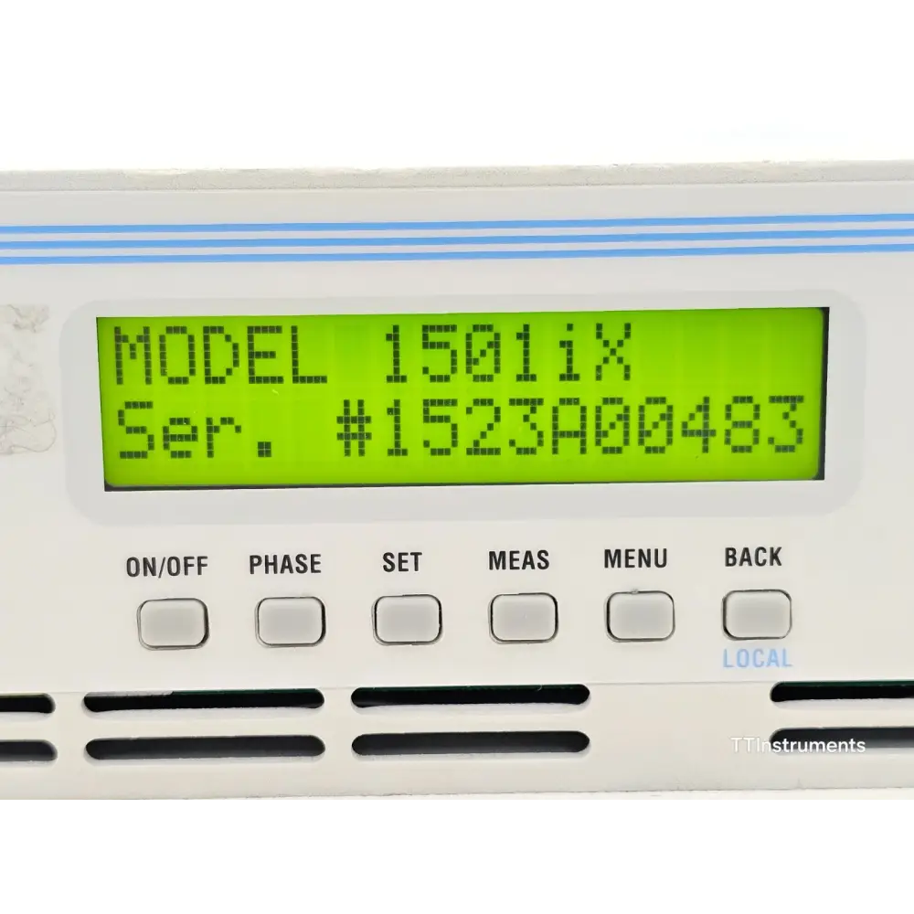 California Instruments 1501IX rear panel showing GPIB and RS-232 connectors