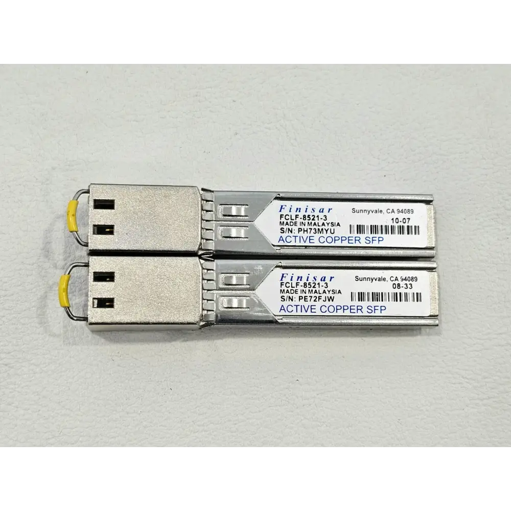 Finisar Copper SFP transceiver RJ45 variant close-up view