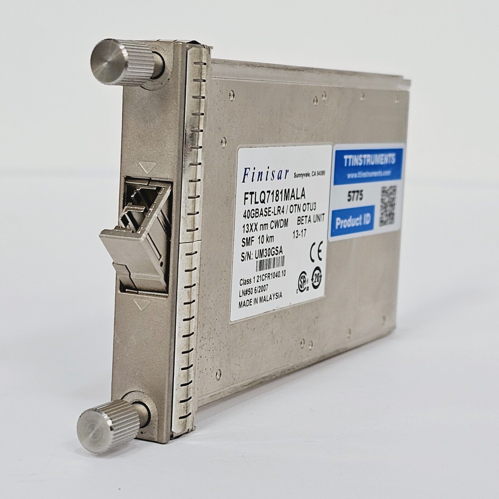 Finisar FTLQ7181MALL 40GBASE-LR4 / OTN OTU3 SMF 10KM 1310nm CWDM CFP Transceiver