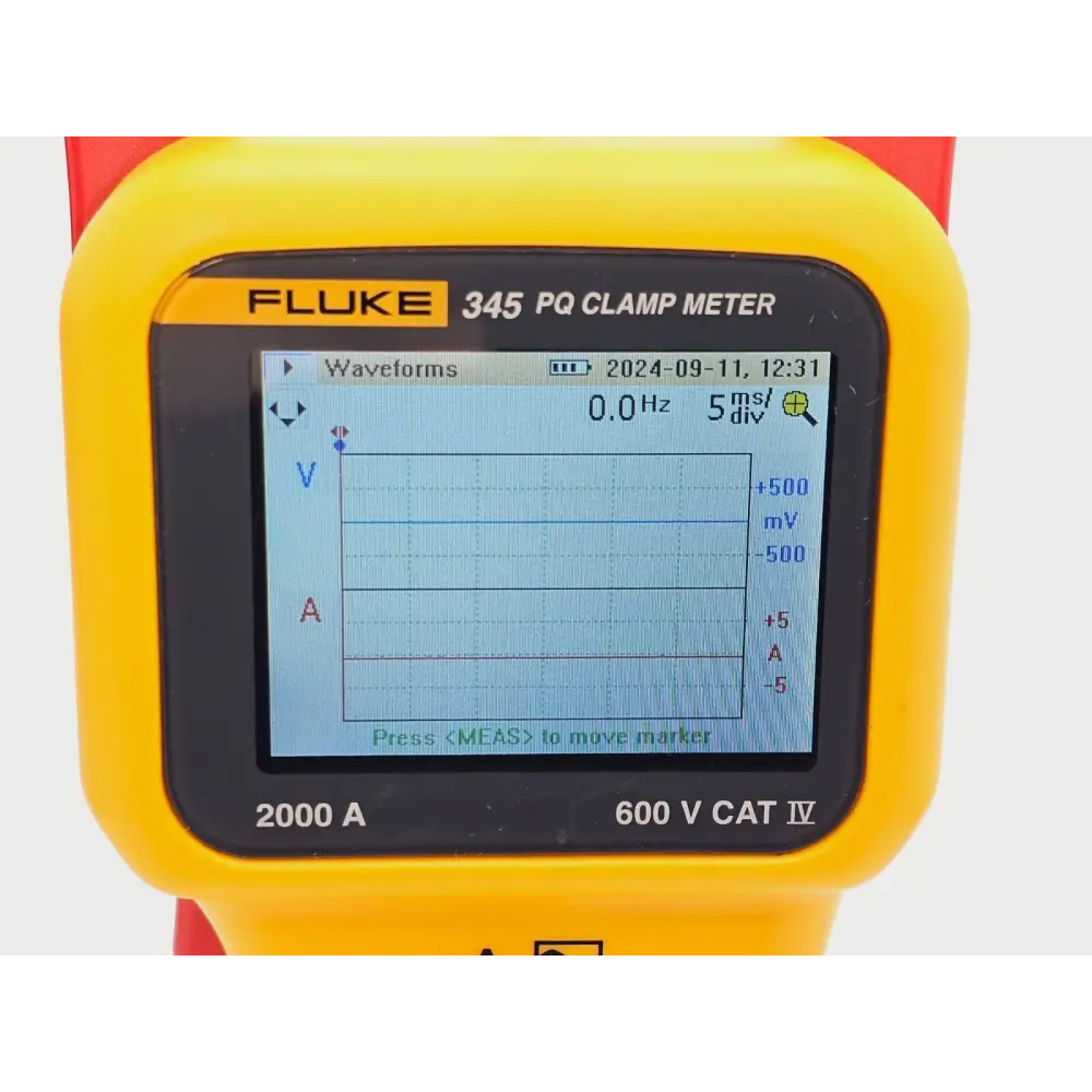 Fluke 345 power analyser USB port detail for data download