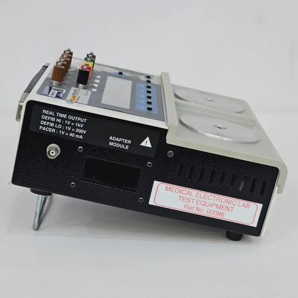 Impulse 4000 Defib Analyser test lead connection panel detail