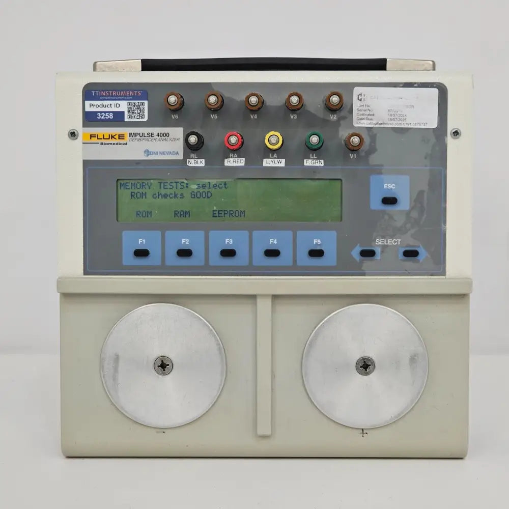 Fluke Biomedical Impulse 4000 top view showing overall unit layout