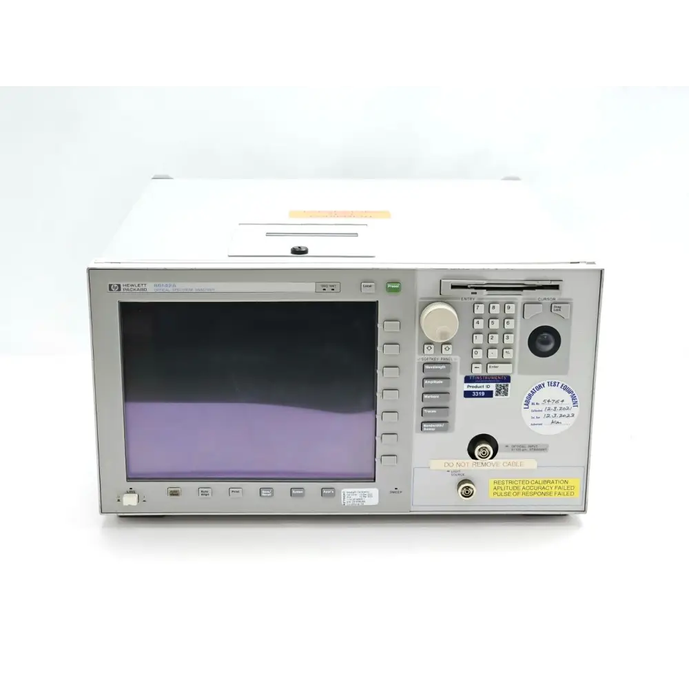 Keysight Agilent HP 86142A Optical Spectrum Analyser with Option 005 front view