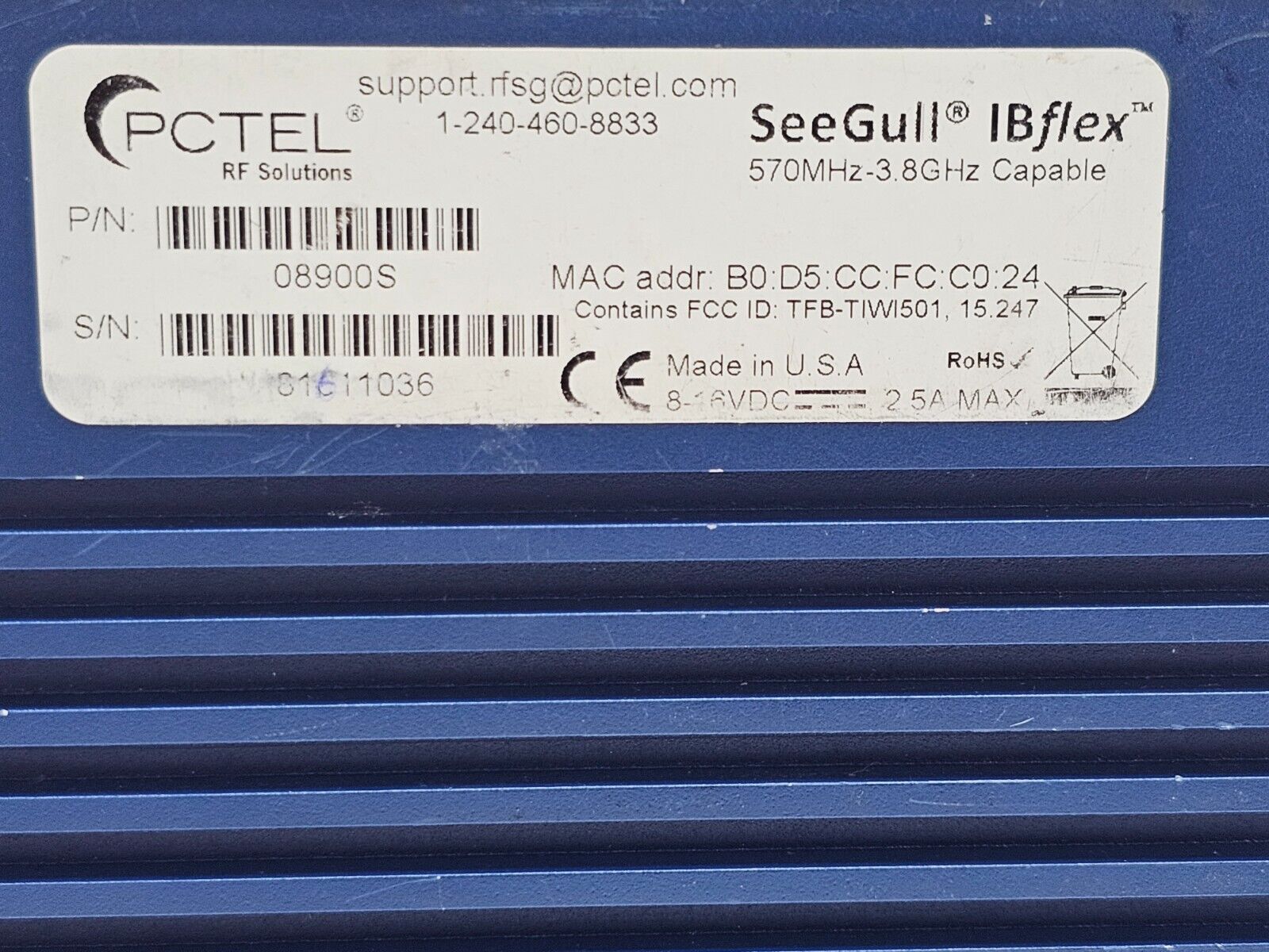 FOR PARTS/REPAIR PCTEL SeeGull IBflex 570MHz - 3.8 GHz Capable with Accessories