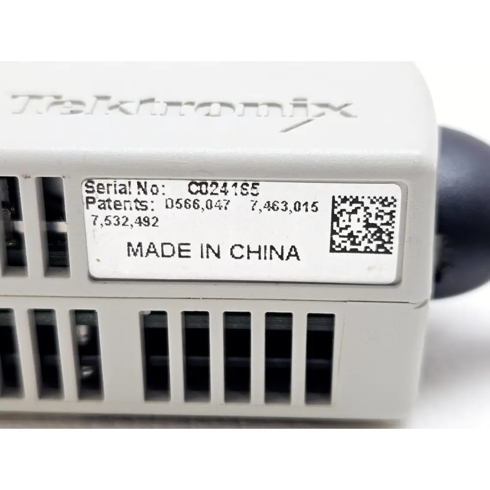 Tektronix TCP0030 current probe jaw open showing conductor aperture