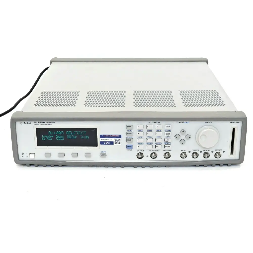 Agilent 81130A pulse pattern generator with dual 81132A modules front view
