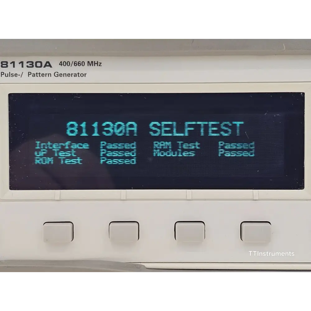 Agilent 81132A module output connectors and front panel markings