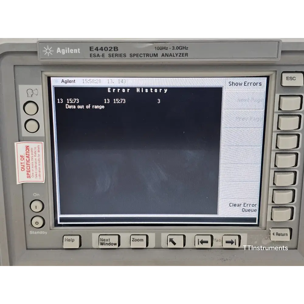 Agilent E4402B ESA-E series chassis condition side detail