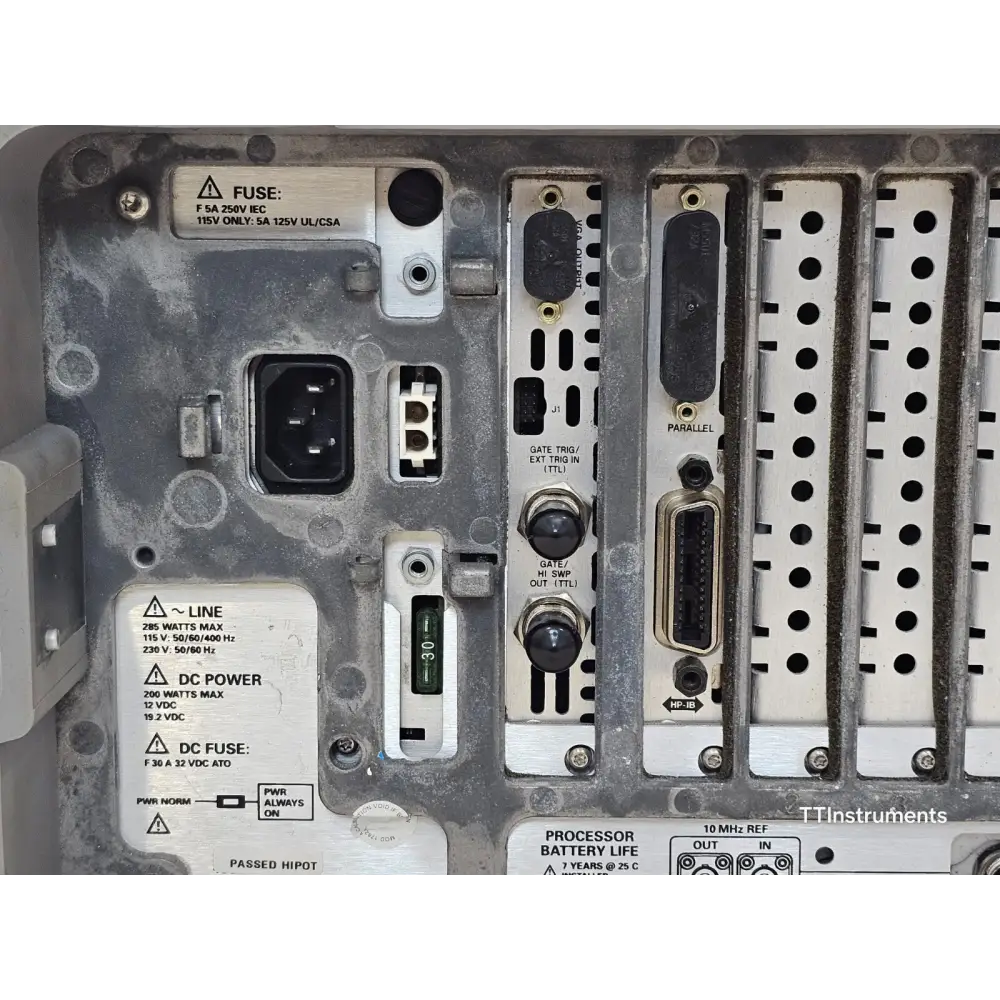Agilent E4402B Spectrum Analyser screen showing sweep trace