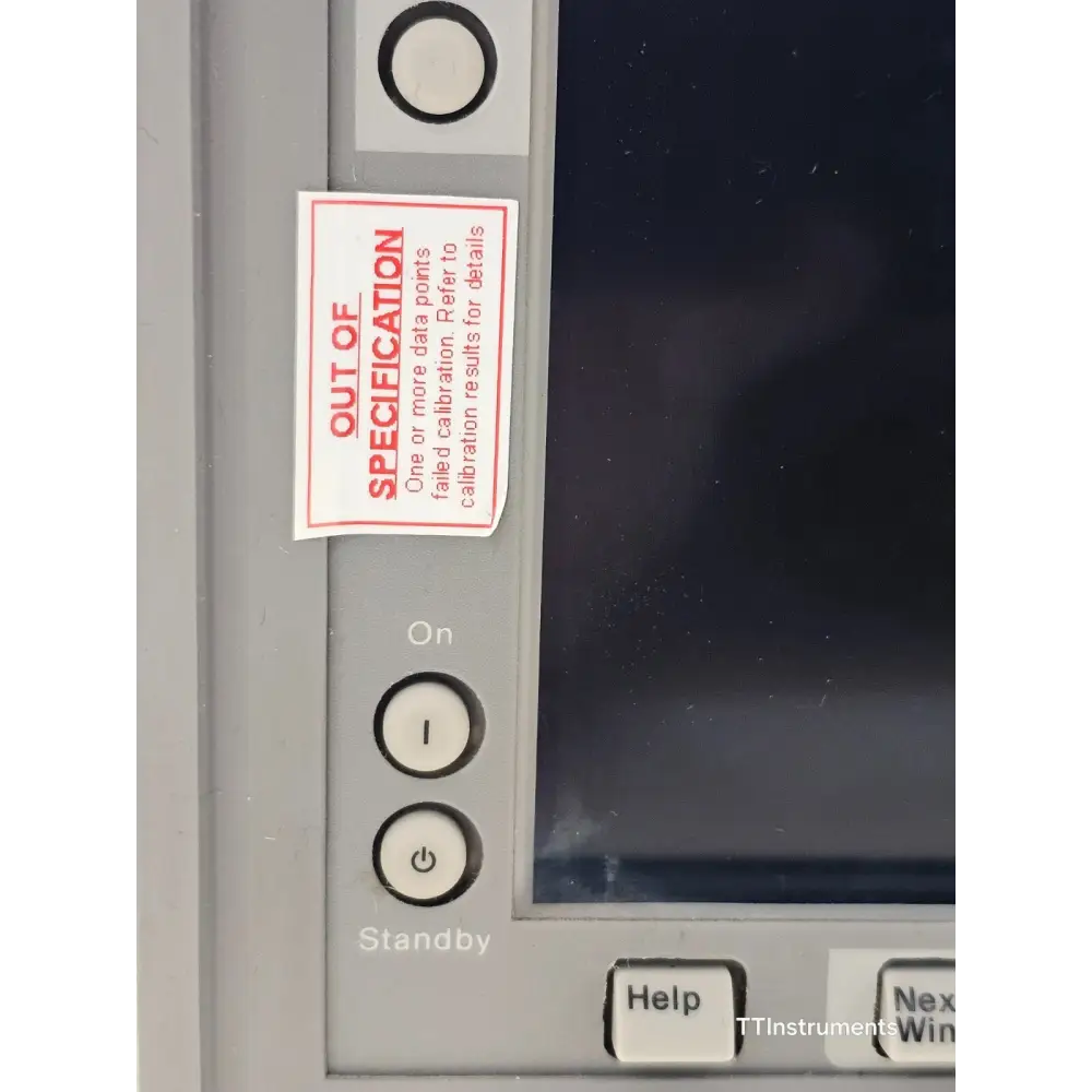 Agilent E4402B ESA-E series front panel labelling and controls