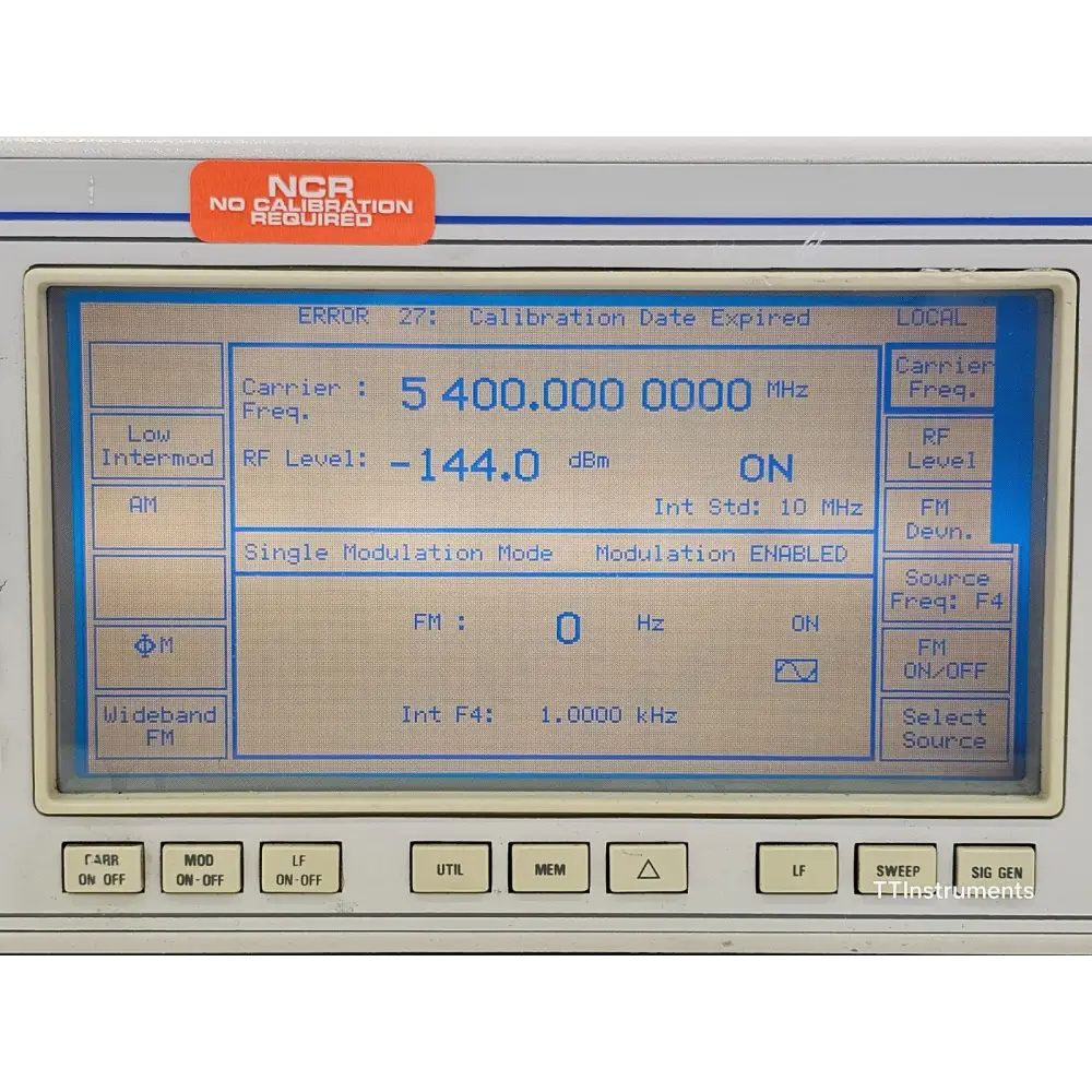 IFR 2032 signal generator modulation controls close-up