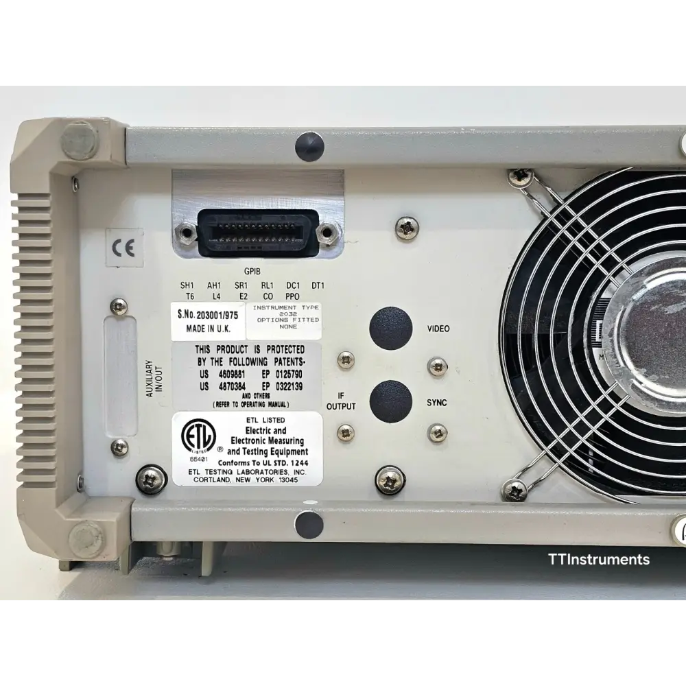IFR 2032 signal generator display and frequency readout close-up