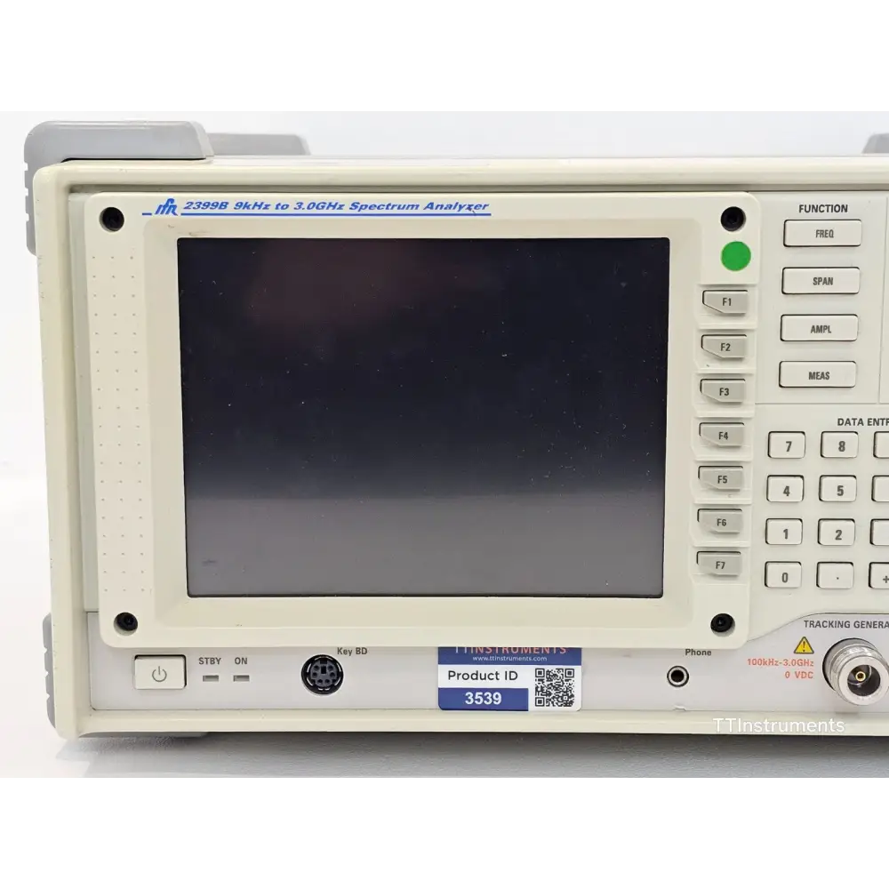 IFR 2399B spectrum analyser serial number and model label