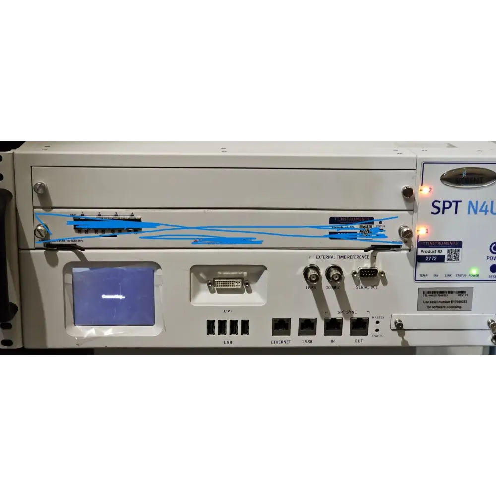 Spirent SPT-N4U-220 2-slot network test chassis front panel view