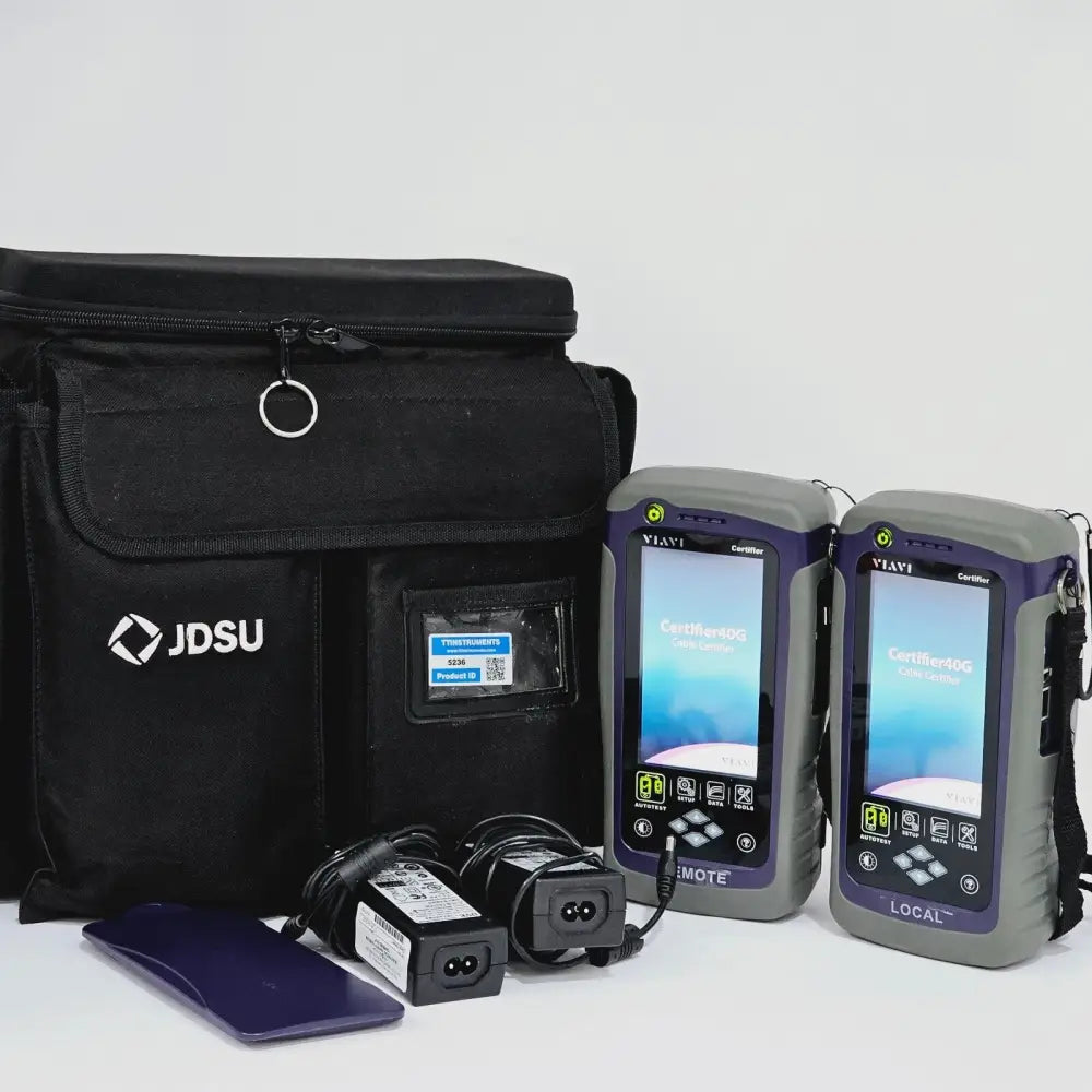 Viavi JDSU NGC-4500 40G cable certifier local and remote mainframes front view
