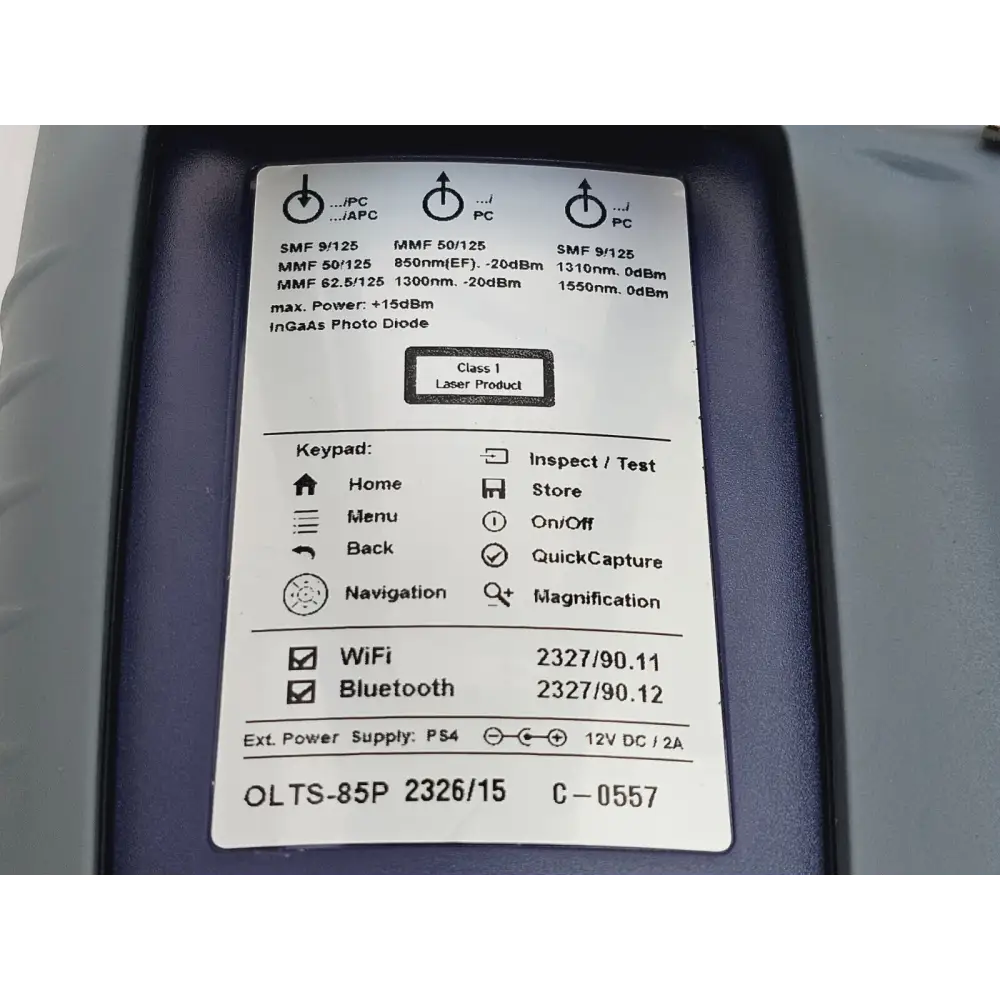 Viavi JDSU OLTS-85P quad loss tester as-found condition for parts or repair
