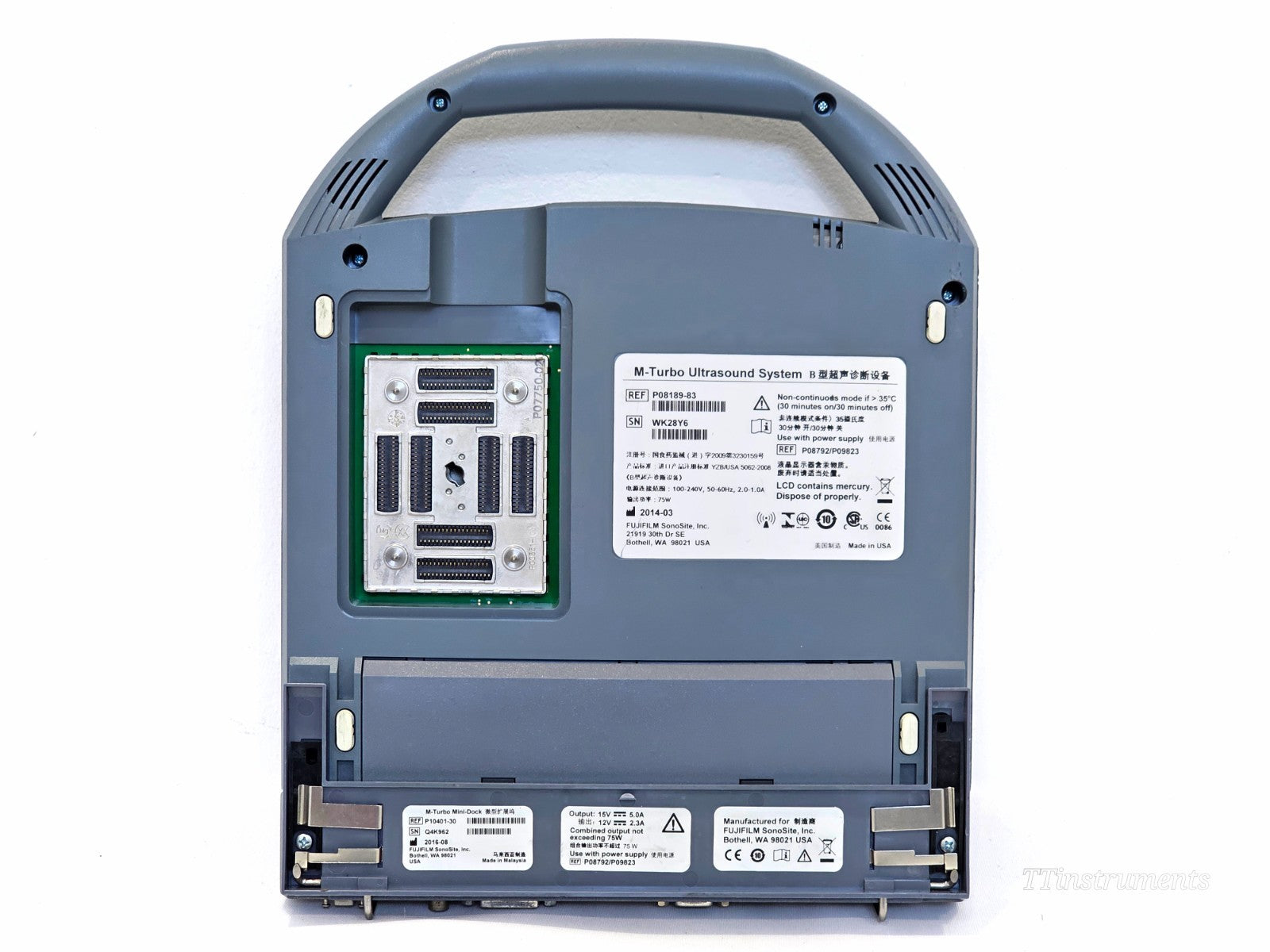 FUJIFILM SonoSite P08189-83 M Turbo Ultrasound System w/ Mini-Dock P10401-30