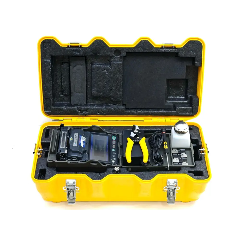 Fujikura 12S splicer label showing ARC count 1792 and model identification details