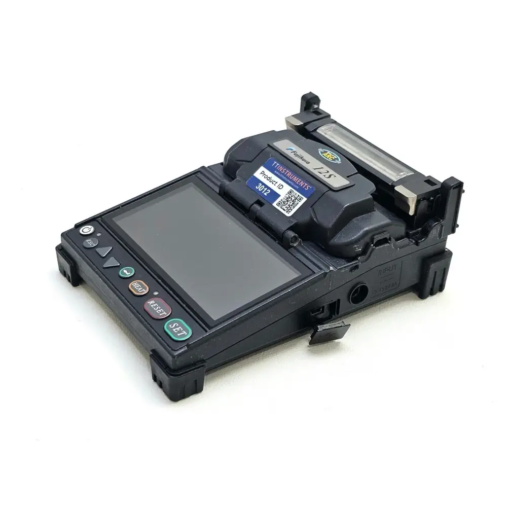 Fujikura 12S fibre fusion splicer side profile showing compact ruggedised chassis