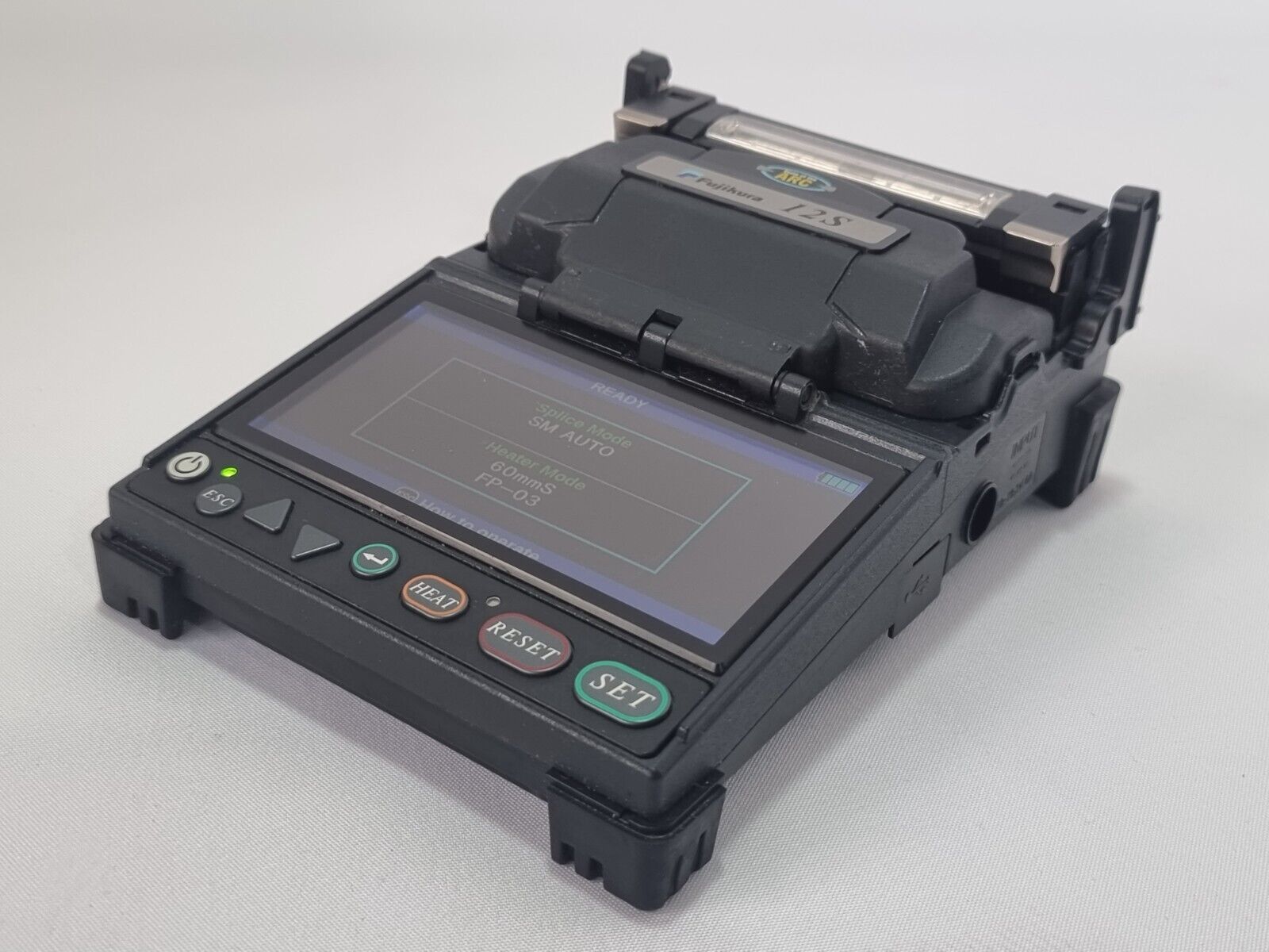 Fujikura 12S SM MM Fiber Fusion Splicer w/ CT-06 Cleaver & Fiber Holders FSM 12S