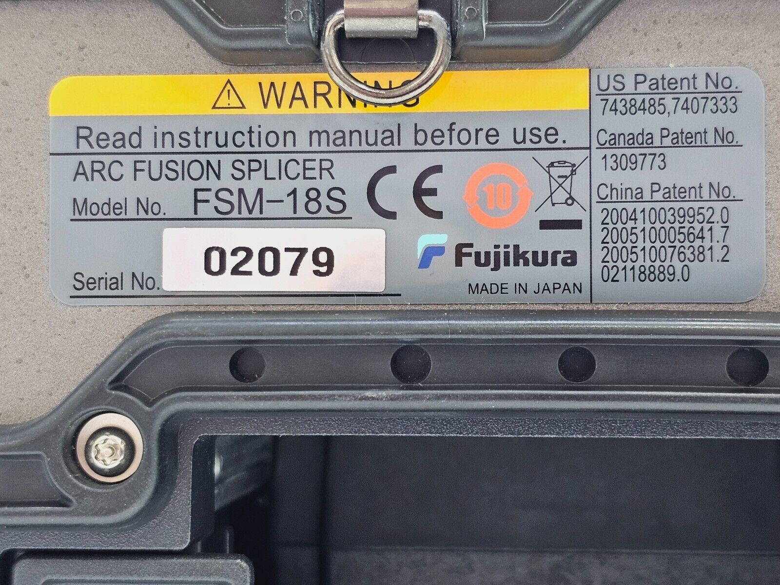 Fujikura 18S SM MM Fiber Optic Fusion Splicer + CT-30 Cleaver FSM 18S ARC 5125