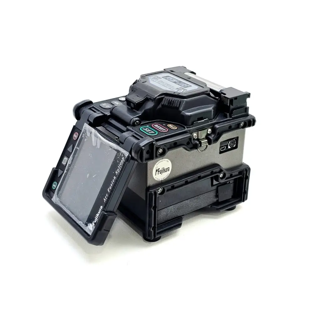 Fujikura FSM-18S fusion splicer right side view showing port connections
