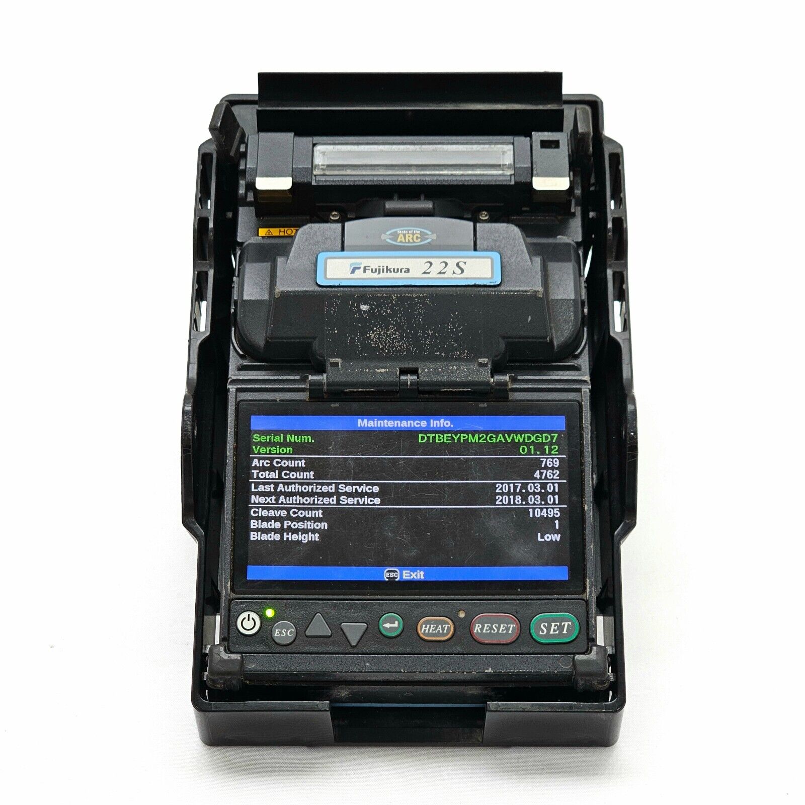 Fujikura 22S Fiber SM MM Splicer w/ CT-30 Cleaver & Fiber Clamps 250 ARC 4762